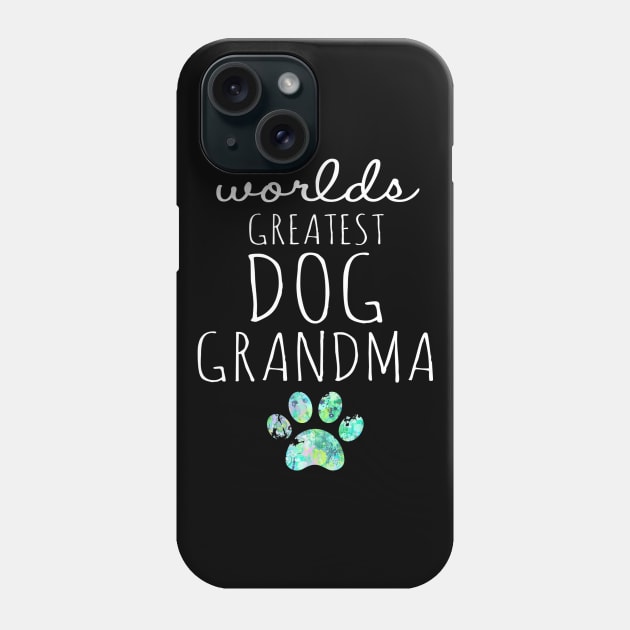 Worlds Greatest Dog Grandma Paw Print Cute Phone Case by joannejgg
