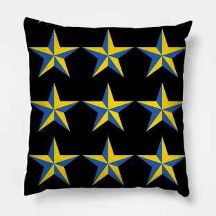 Ukrainian Blue and Yellow Stars Pillow