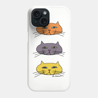 Cat face drawing Phone Case