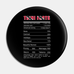 Trinidad Nutrition Facts| Trinidad Flag| Trini To D Bone Pin