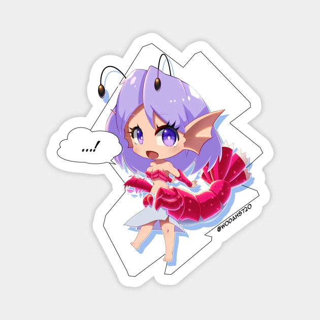 Chibi Lobster Girl Magnet by Martinuve