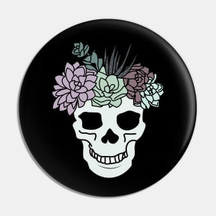 Pretty Aesthetic Skull Succulent Plant Head Pin