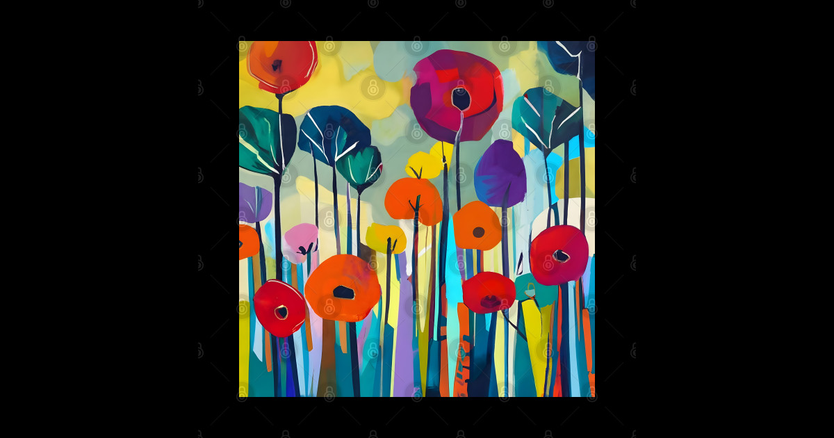 flowers in my garden Flowers Sticker TeePublic