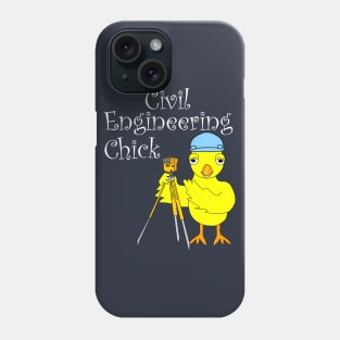 Civil Engineering Chick  White Text Phone Case