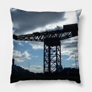 Scottish Photography Series (Vectorized) - Finnieston Crane Glasgow Pillow