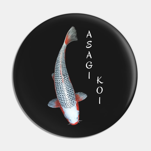 Koi Fish Asagi Variety Pin by Koiartsandus