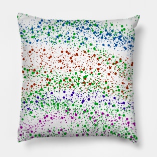 red blue green abstract splatter texture background Pillow