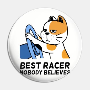 Racer Cat Pin