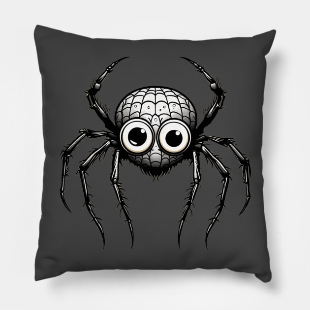 Cute spider halloween design Pillow by Edgi