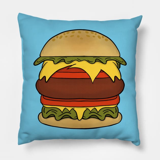 Cool Burger Pillow by DiegoCarvalho