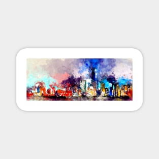 Watercolor New York Skyline Magnet