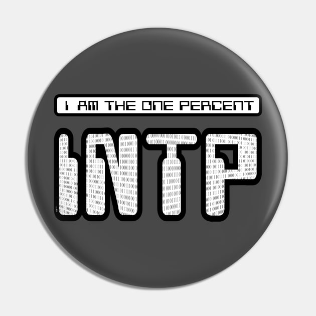 INTP - I Am The One Percent (Binary) Pin by Frontier Tech Team