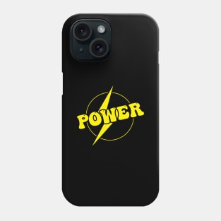 Power simple lightning energy illustration typography design Phone Case