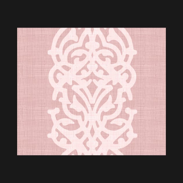 Pink linen whit white damask by BessoChicca