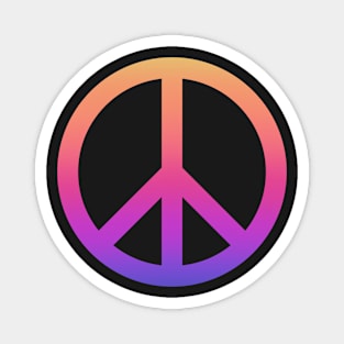 Rainbow Peace Sign Magnet