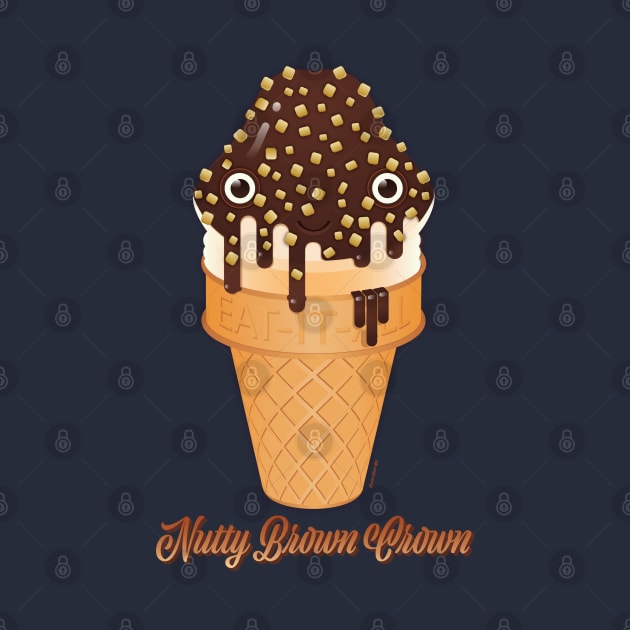 Nutty Brown Crown Chocolate Dipped Ice Cream Cone by DanielLiamGill