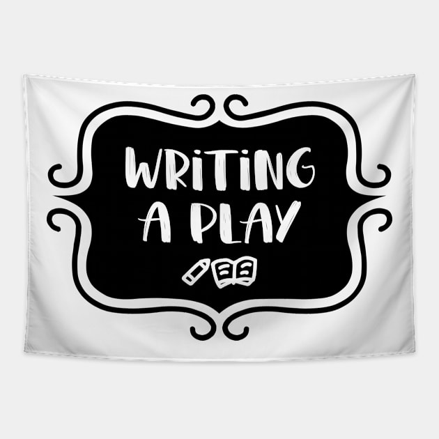 Writing a Play - Vintage Typography Tapestry by TypoSomething