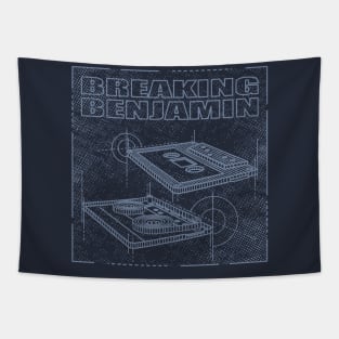 Breaking Benjamin Technical Drawing Tapestry