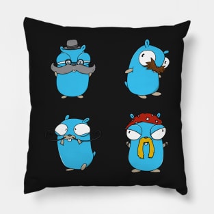 Mustached Gophers Pack Pillow