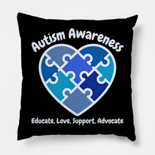 Autism Awareness heart Pillow