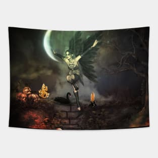 Wonderful dark angel in the dark night Tapestry