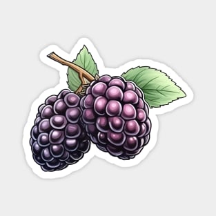 Blackberry Fruit Art Magnet