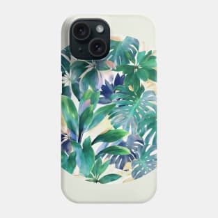 Pastel Summer Tropical Emerald Jungle Phone Case