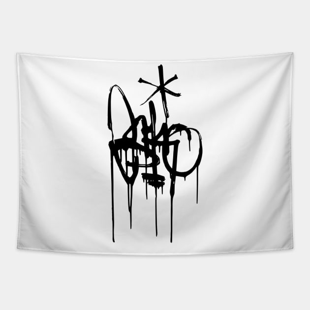 Graffiti tag Tapestry by DeeDeeCro