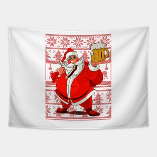 Beer for Santa - Beer Lovers Christmas Tapestry