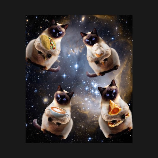 Space Galaxy Cat Pizza Taco Coffee Ice Cream Cats by Random Galaxy