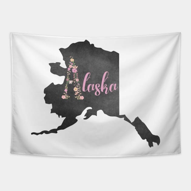 Alaska flower state Tapestry by HappyArt