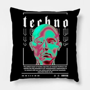 Rave Quote Techno Hardtechno Pillow