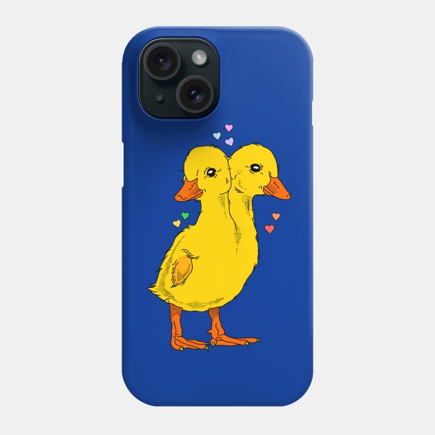 Duck and hearts Phone Case by My Happy-Design