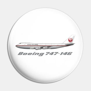 Japan Airlines 747-100 Tee Shirt Version Pin