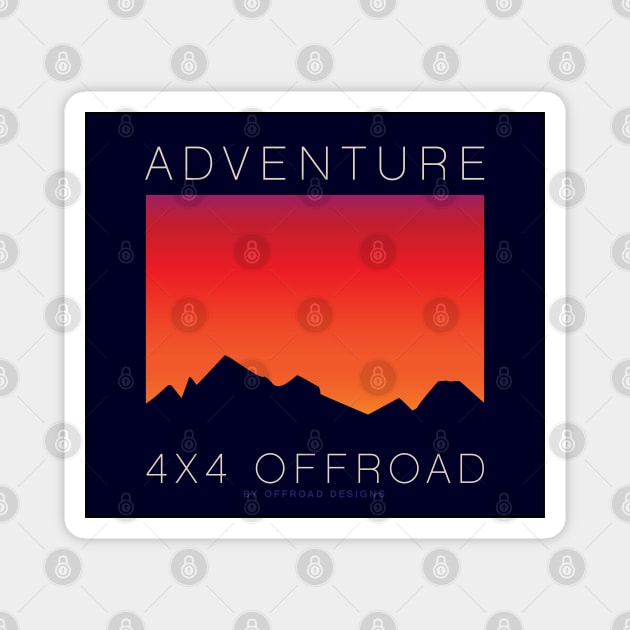 4x4 Offroad Adventure - Sunset Magnet by OFFROAD-DESIGNS