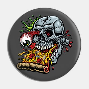 Pizza Skull Pin