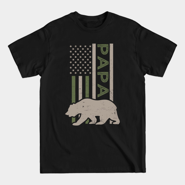 Papa Bear Shirt | Patriotic US American Flag Gift - Papa Bear - T-Shirt Papa Bear Shirt | Patriotic US American Flag Gift - Papa Bear - T-Shirt