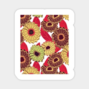 Fantasy Zinnias no. 2 Magnet