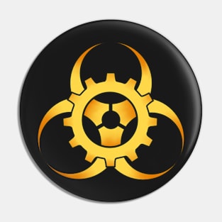 Gold Biohazard Pin