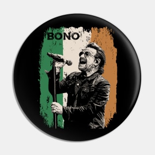 Vintage Distressed Bono Pin