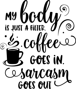 Coffee Goes In, Sarcasm Comes Out Magnet