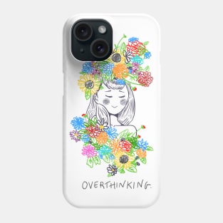 OVERTHINKING (black version) Phone Case