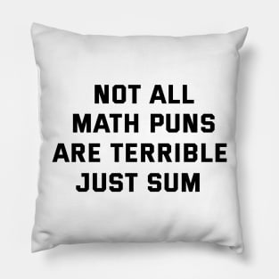 Not All Math Puns Are Terrible Just Sum Funny Pillow