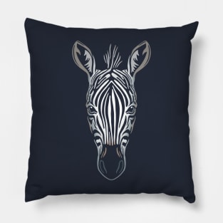 African Zebra Face Pillow