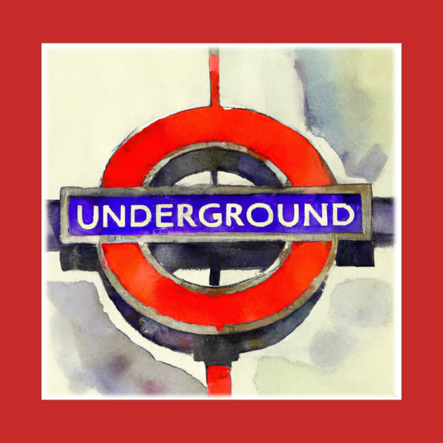 Abstract London Underground Sign by Starbase79