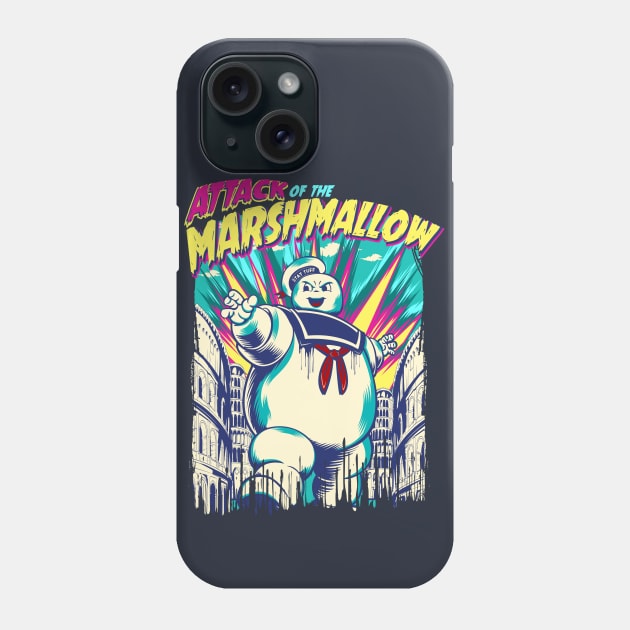 Attack Of The Marshmallow Phone Case by Cosmo Gazoo