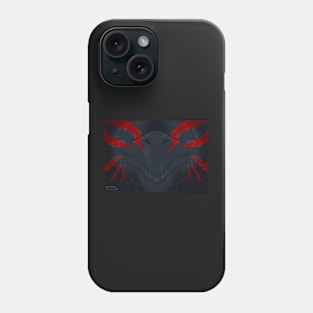 Black with Red Stripes Dragon Mask Phone Case