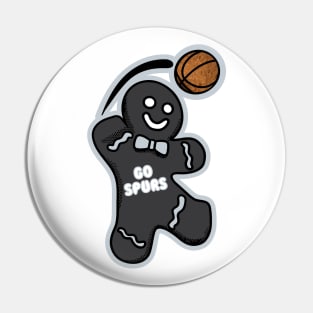 San Antonio Spurs Gingerbread Man Pin