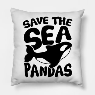 Save The Sea Pandas Pillow