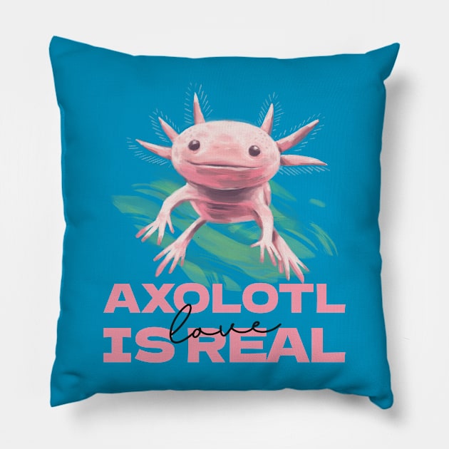 Axolotl Lover Axolotls Pillow by Tip Top Tee's